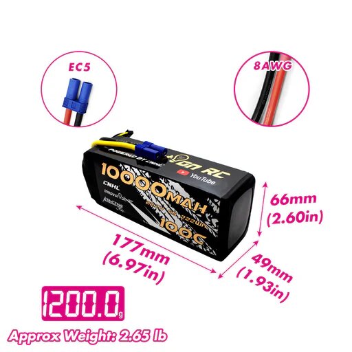 6S LiPo battery